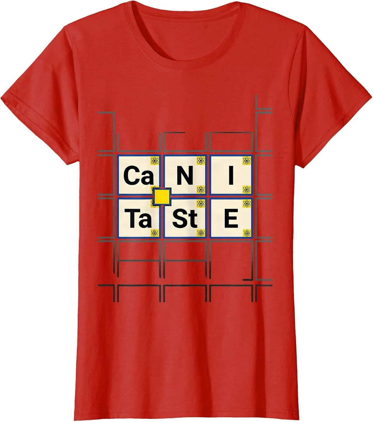 Can I Taste Funny Periodic Table Science Teacher Gift T-Shirt - Red