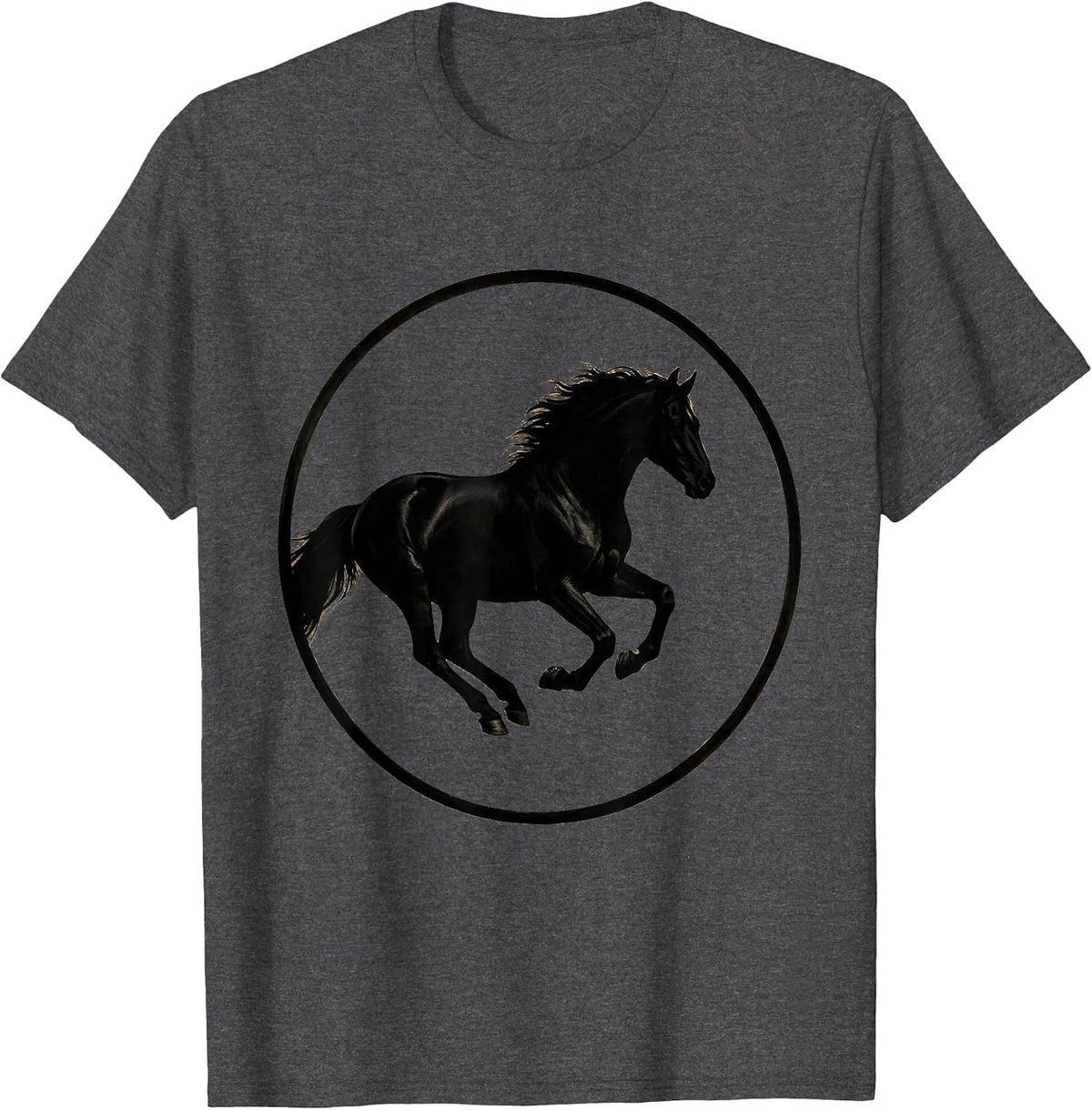 Racing Horse Hooves Lifting Off Ground Graphic T-Shirt - Dark Heather Grey