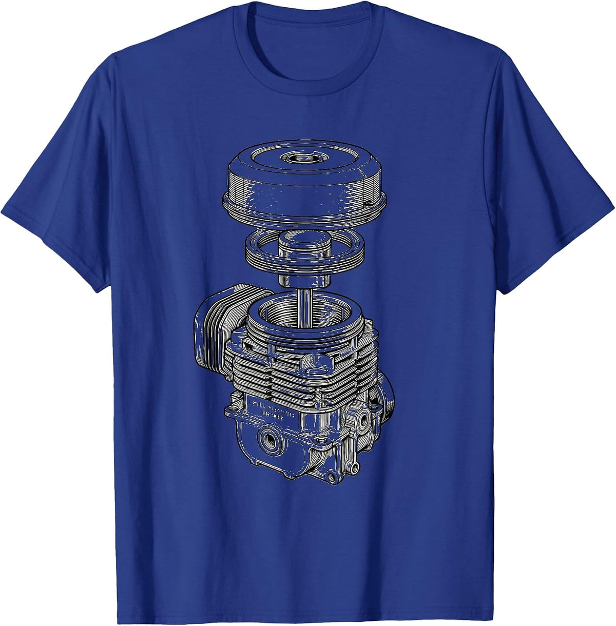 Men's I Still Play With Motors Funny Mechanic Car Engine T-Shirt - Royal Blue