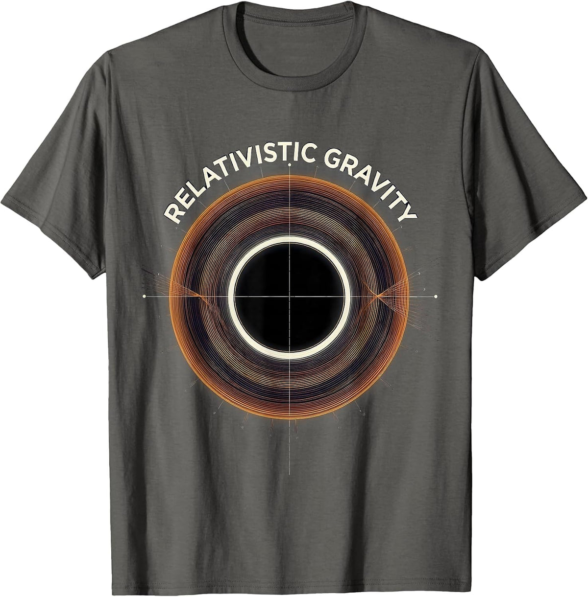 Men's Relativistic Gravity Black Hole Physics Astrophysics Science T-Shirt - Asphalt Grey