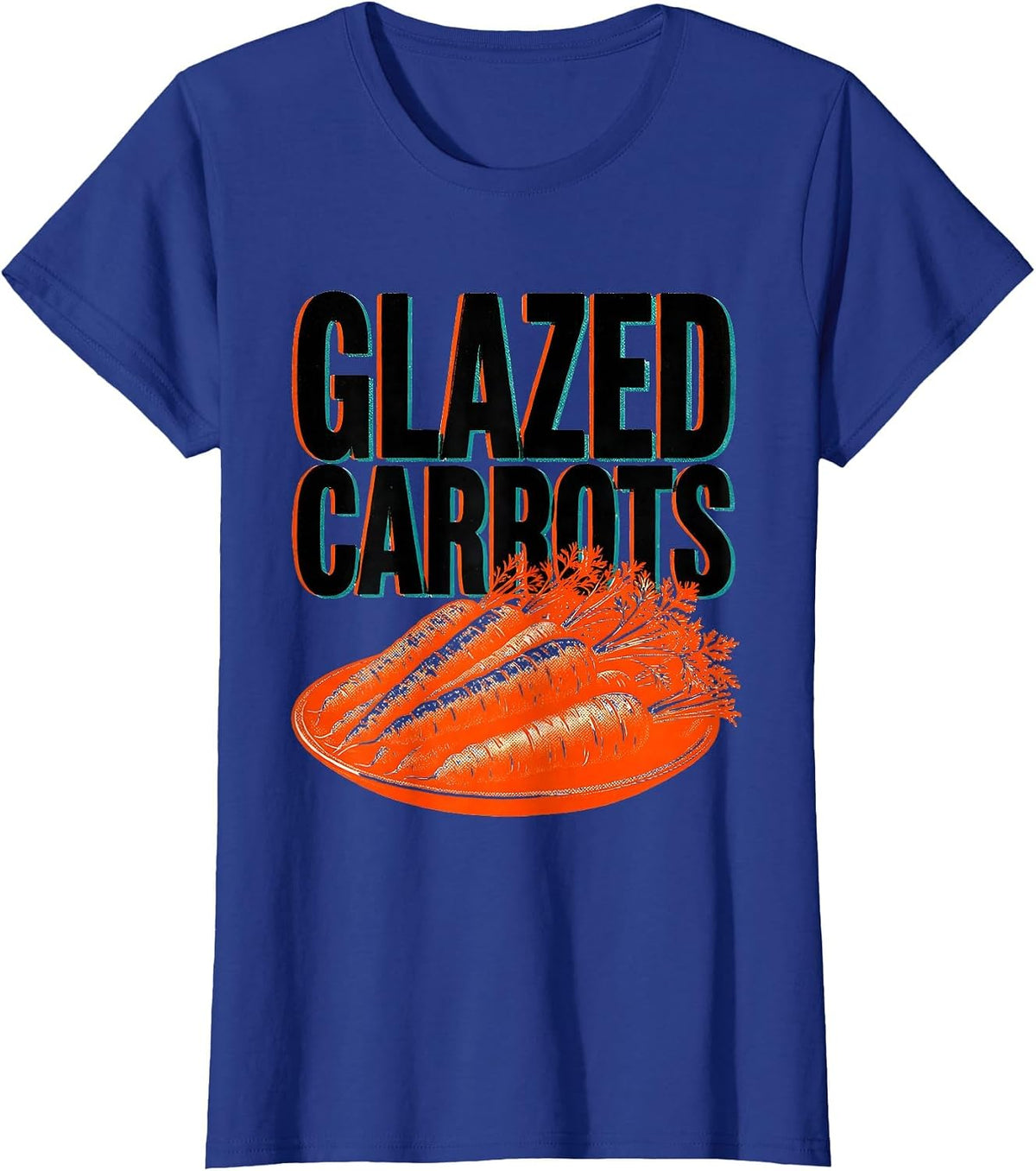 Women's Glazed Carrots Bootleg 90's Rap Rock Vintage Funny T-Shirt - Royal Blue