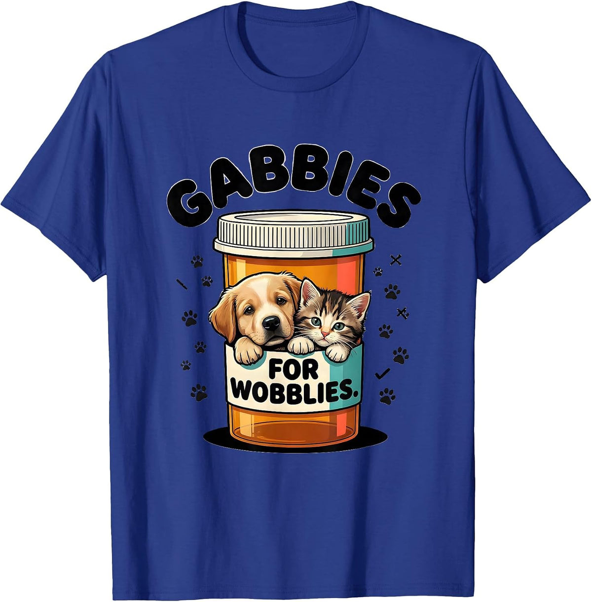 Gabbies For Wobblies Funny Vet Tech Veterinary Technician T-Shirt - Royal Blue