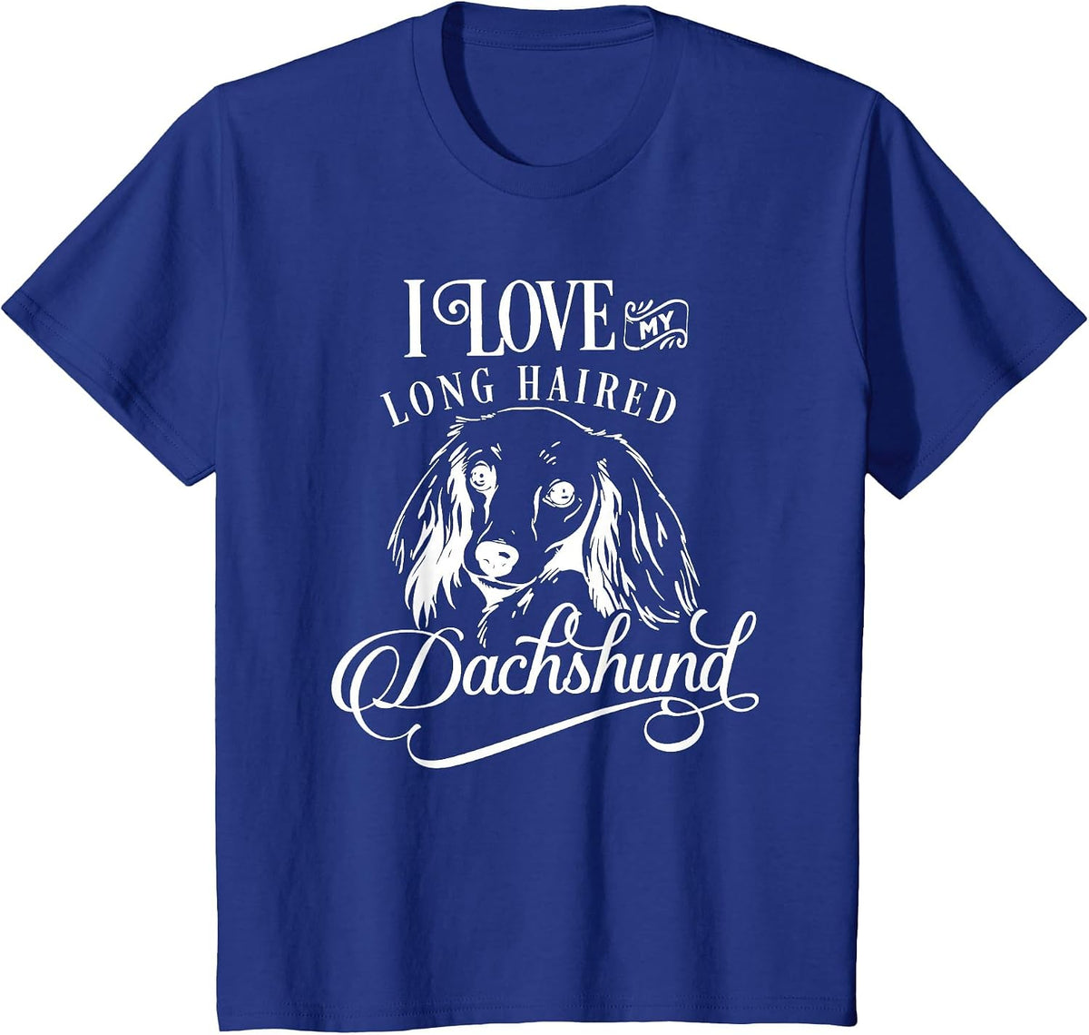 I Love My Dachshund T-Shirt I Cute Animal Pet Paw Novelty T-Shirt - Royal Blue