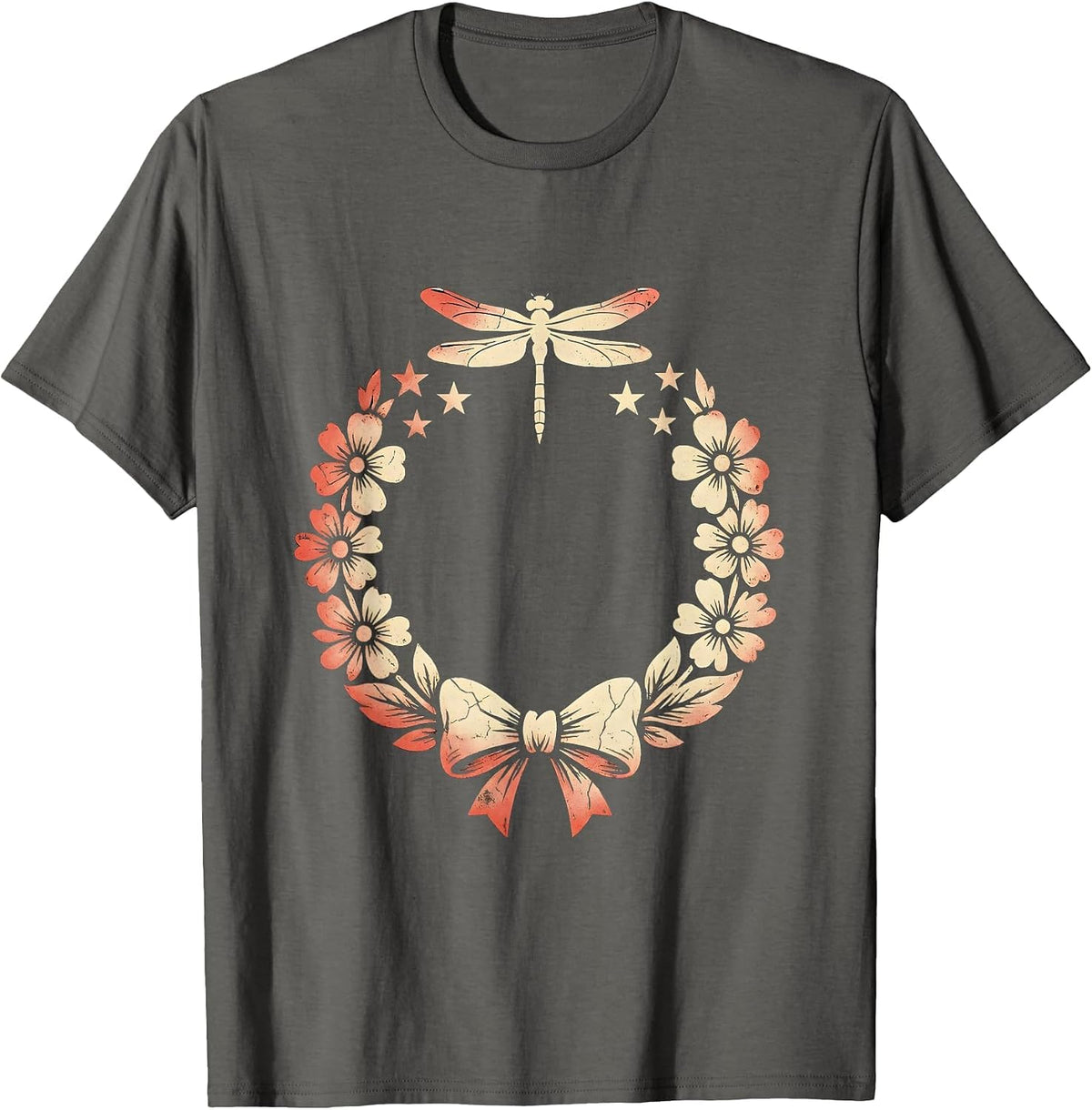 Girls American Flag Sunglasses Fireworks Illustration T-Shirt - Asphalt Grey