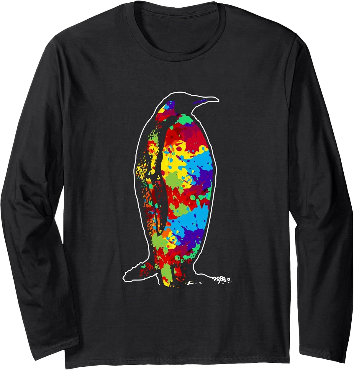 Penguin Long Sleeve T-Shirt - Adult Unisex Black