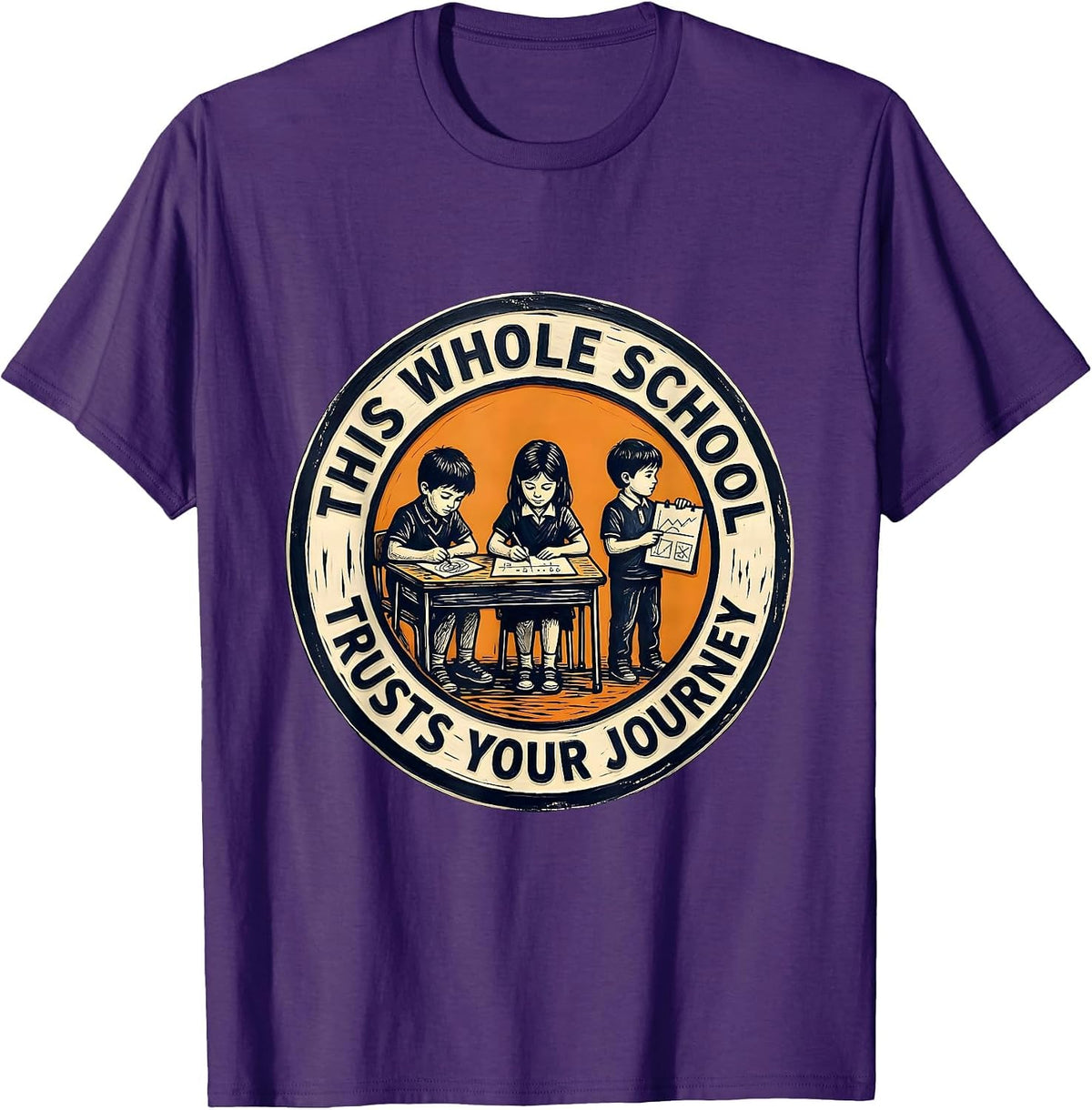 This Whole School Trusts Your Journey Growth Mindset Teacher T-Shirt - Purple