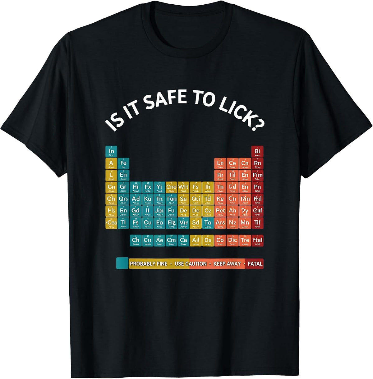 Men's Is It Safe To Lick Funny Periodic Table Science Teacher T-Shirt - Black