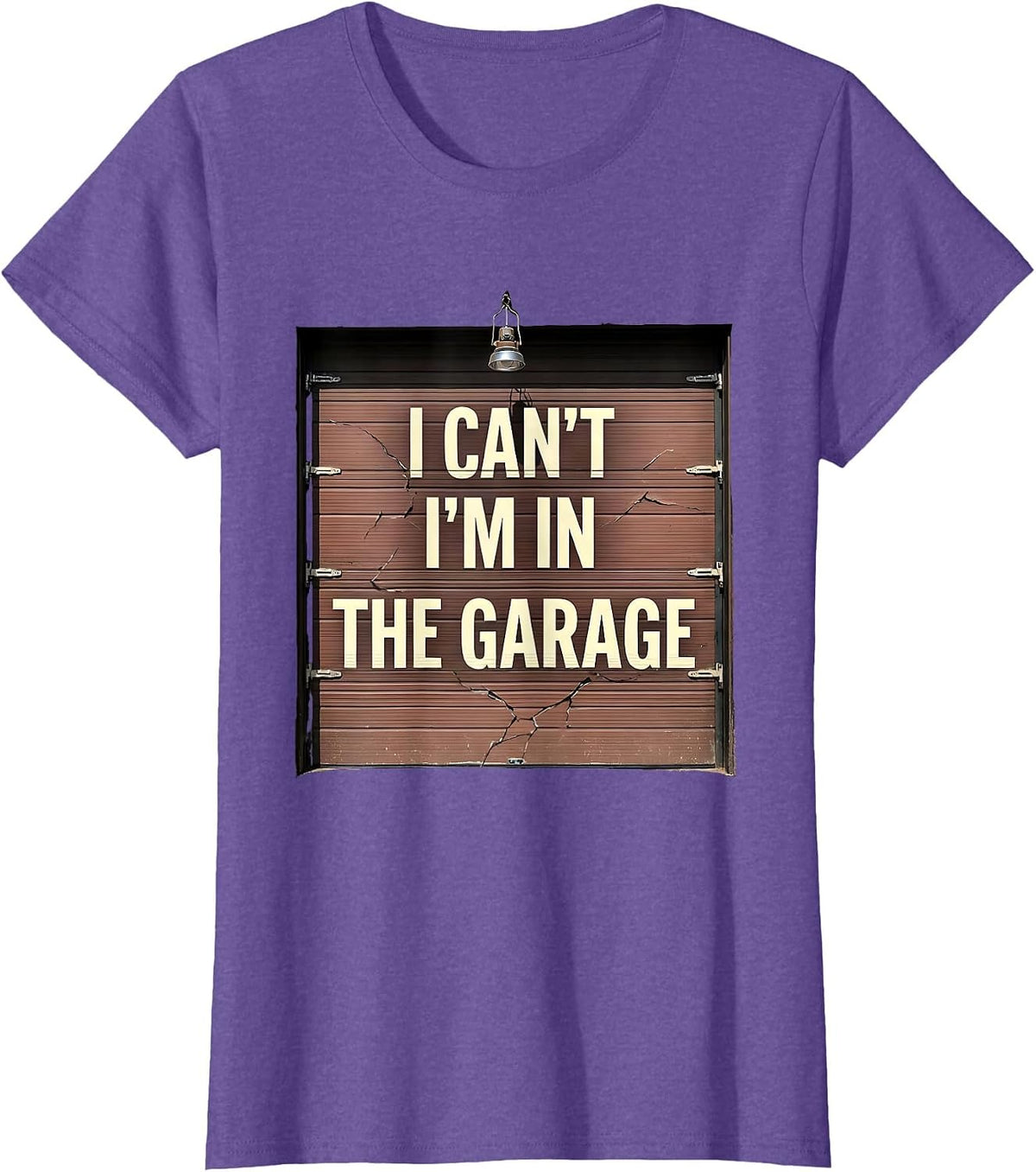 I Can't, I'm In The Garage Vintage Mechanic Dad Garage Humor T-Shirt - Purple Heather