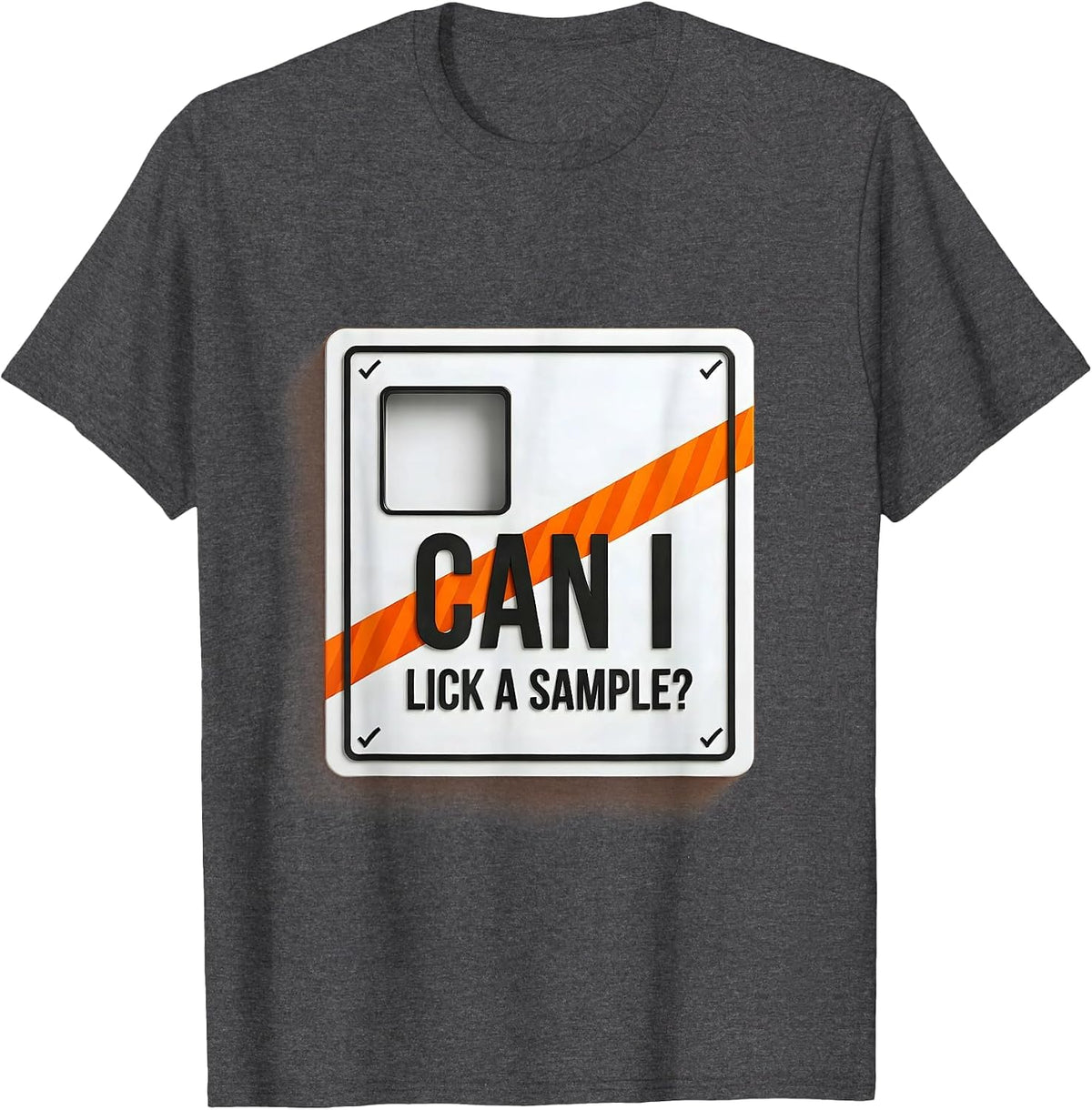 Men's Can I Lick A Sample Funny Periodic Table Science Teacher T-Shirt - Dark Heather Grey