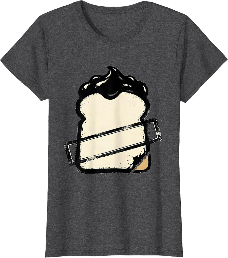 Women's Peanut Butter Jelly Matching Duo Rubber Stamp Couple Best T-Shirt - Dark Heather Grey