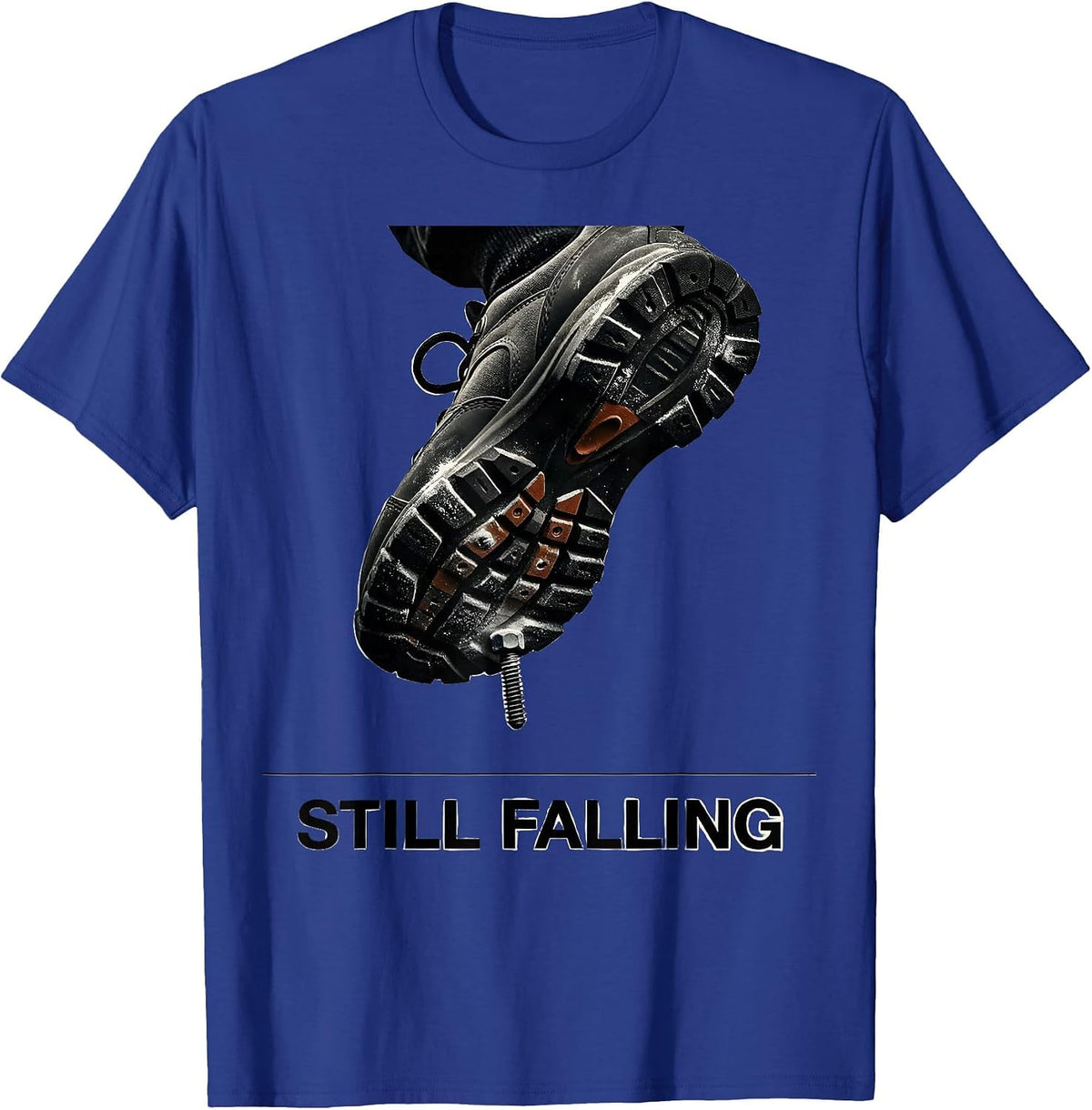 Still Falling Funny Rock Climbing Bouldering Humor T-Shirt - Royal Blue