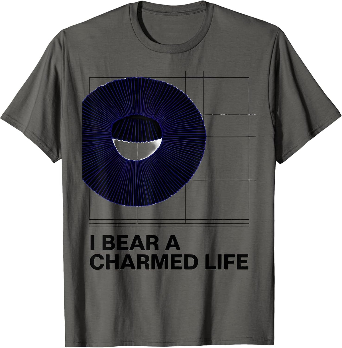 Men's I Bear A Charmed Life Funny Shakespeare Literary Quote Humor T-Shirt - Asphalt Grey
