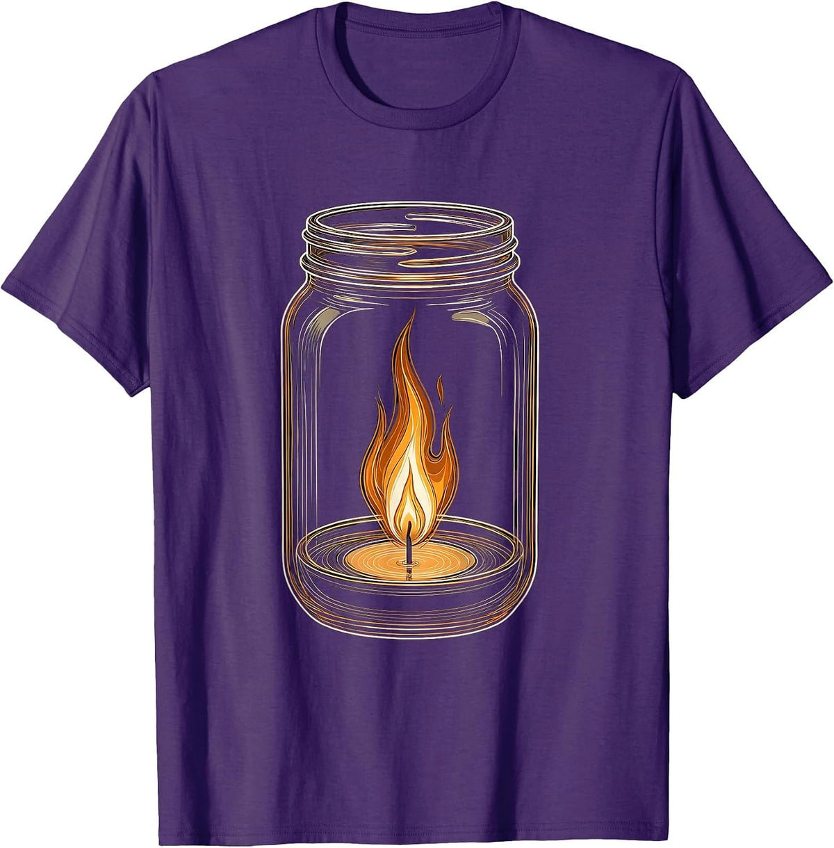 Steady Flame Faith Over Fear Graphic Tee T-Shirt - Purple