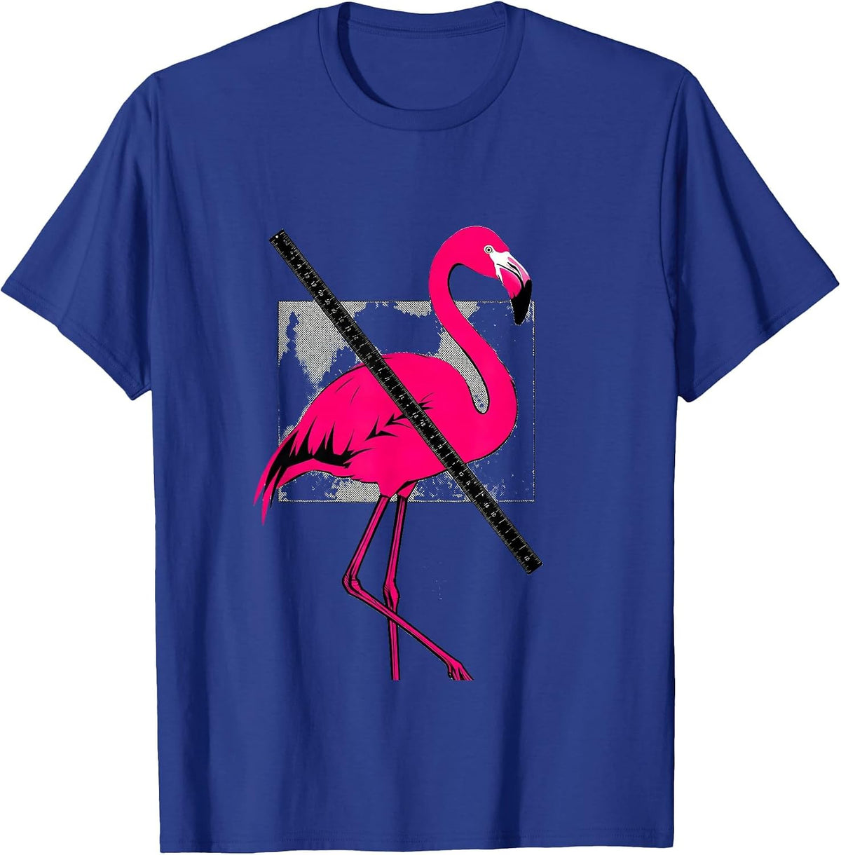 Men's Reduced Flamingo Novelty Bird Humor Gift T-Shirt - Royal Blue