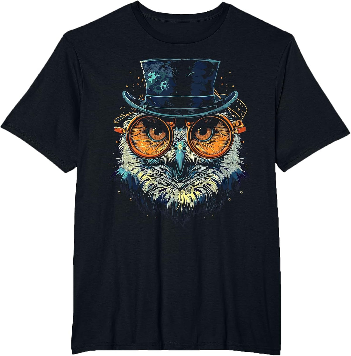 Steam Punk Owl Steampunk Art T-Shirt - Black