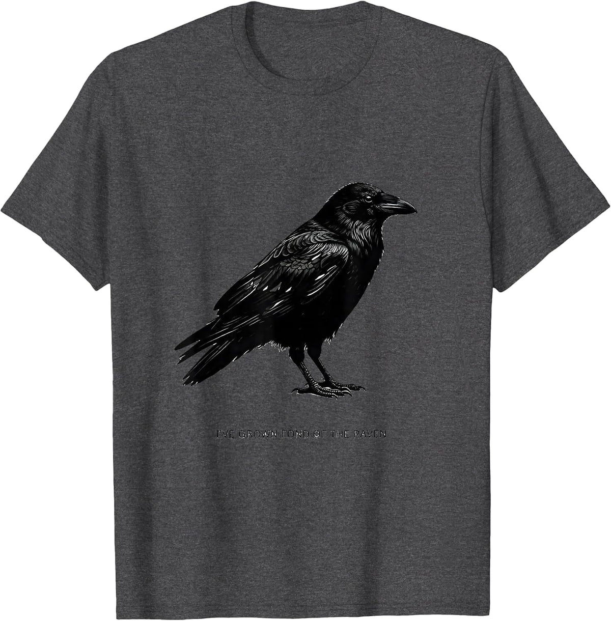 I've Grown Fond Of The Raven Gothic Poe Literature Fan Gift T-Shirt - Dark Heather Grey