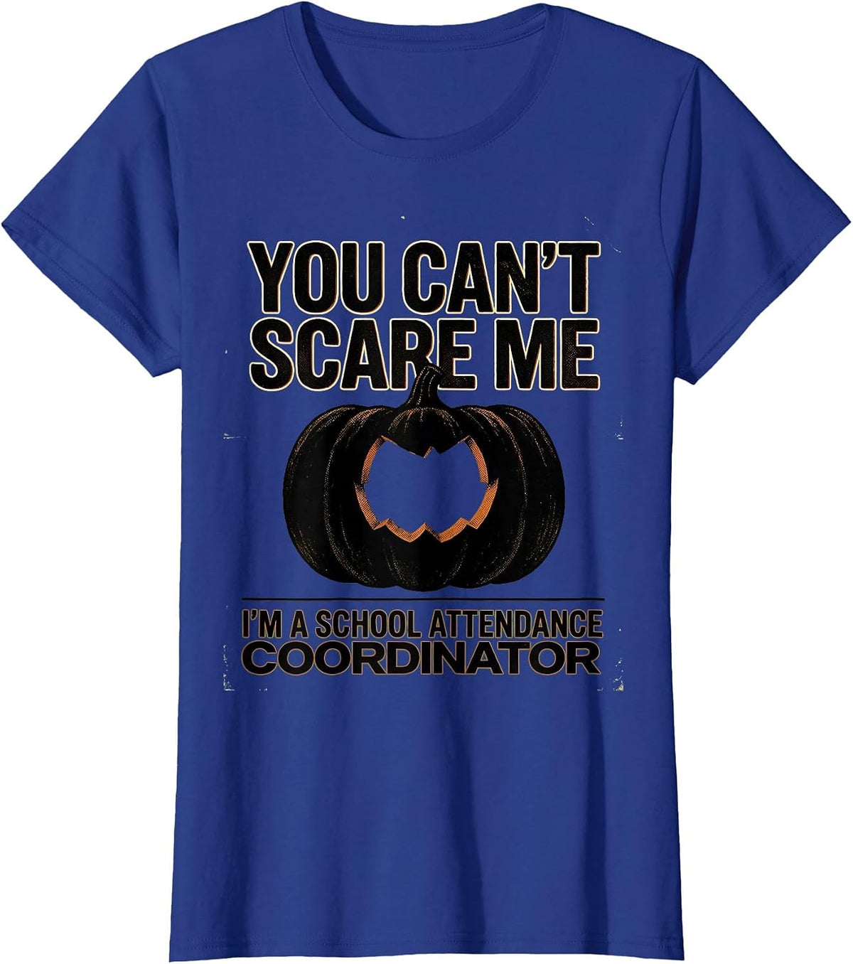 Women's You Can't Scare Me I'm a School Attendance Coordinator T-Shirt - Royal Blue