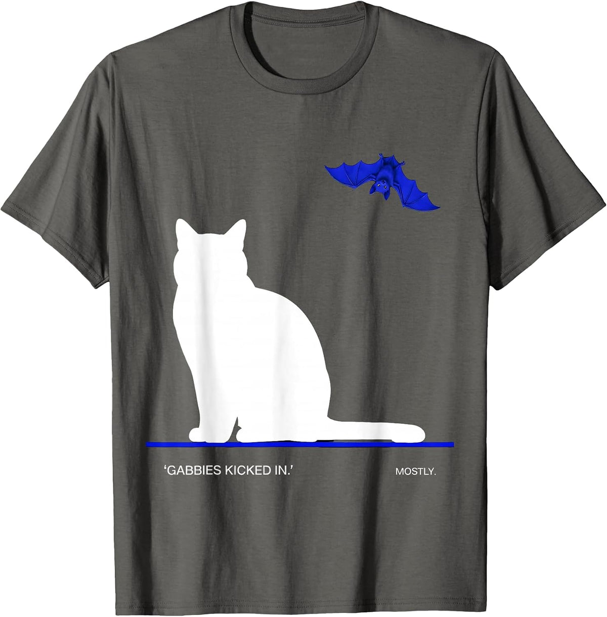 Gabbies Kicked In. Mostly. Funny Vet Tech Halloween T-Shirt - Asphalt Grey