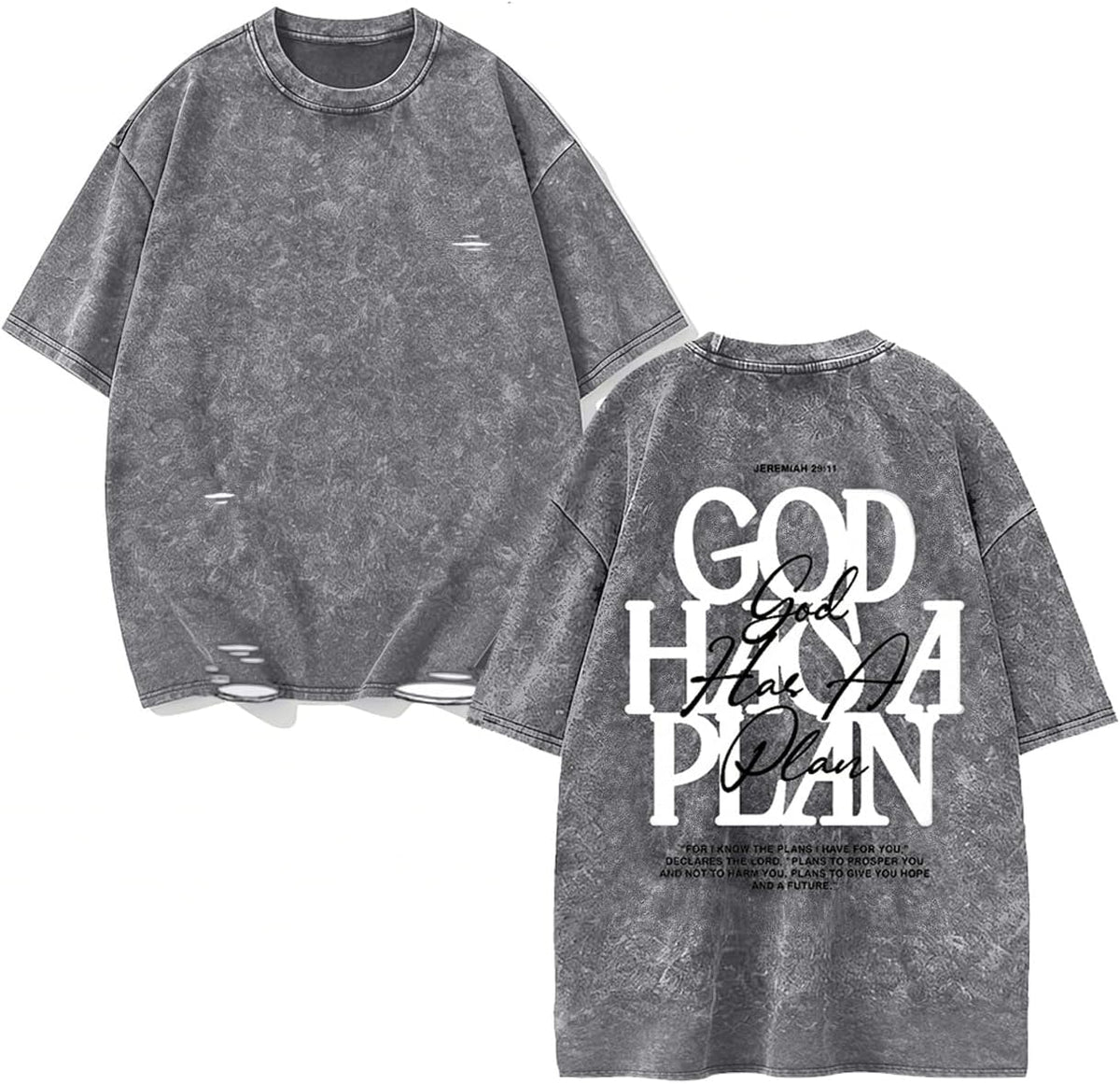 Christian Faith Over Fear Shirt for Men, Jesus Religious Shirts Oversized T-Shirt, Streewear - God Grey