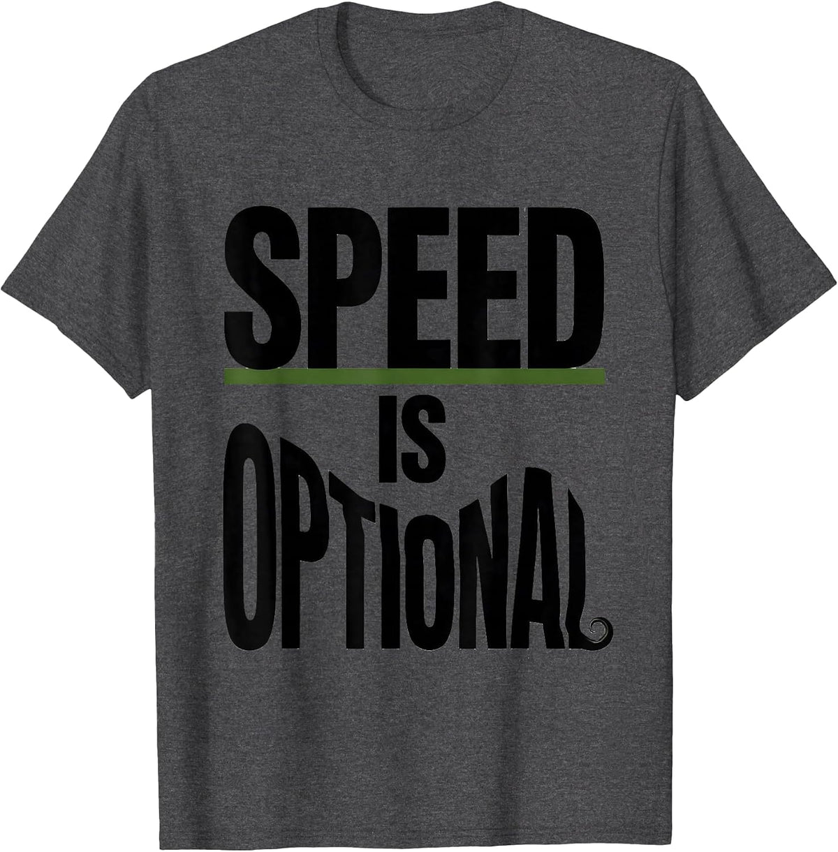 Men's Speed Is Optional Funny Sloth Lover Lazy Humor Gift T-Shirt - Dark Heather Grey