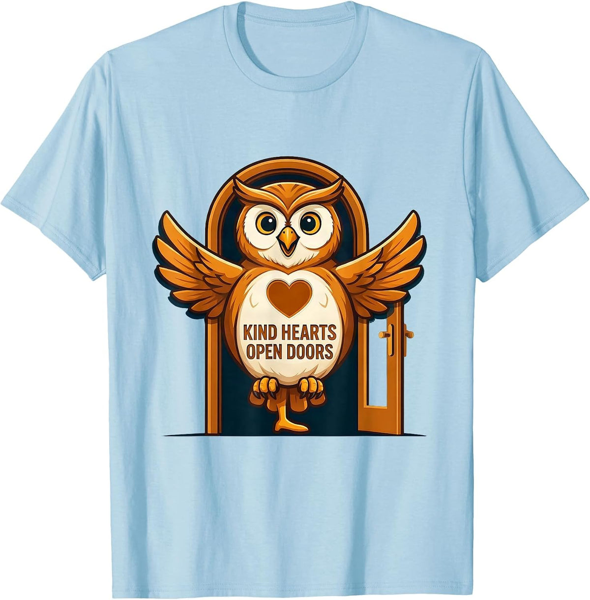 Men's Kind Hearts Open Doors Altruismo House Design T-Shirt - Baby Blue