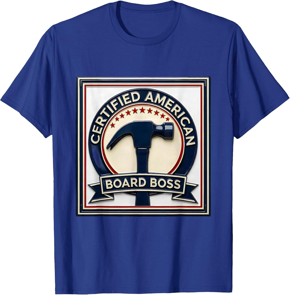 Men's Certified American Board Boss Patriotic Occupation Pride T-Shirt - Royal Blue