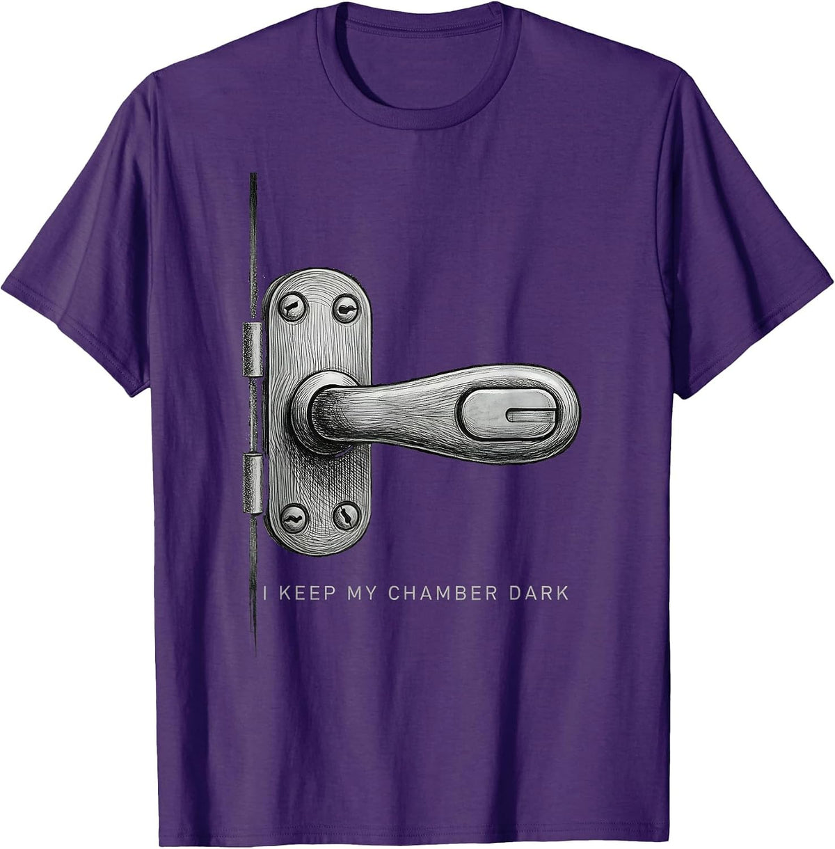 Men's I Keep My Chamber Dark Gothic Edgar Allan Poe Raven Literary T-Shirt - Purple