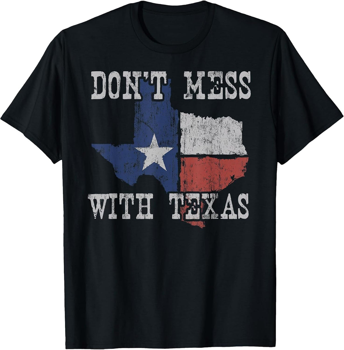 Don't Mess with Vintage Texas Longhorn Lone Star State Shirt T-Shirt - Black