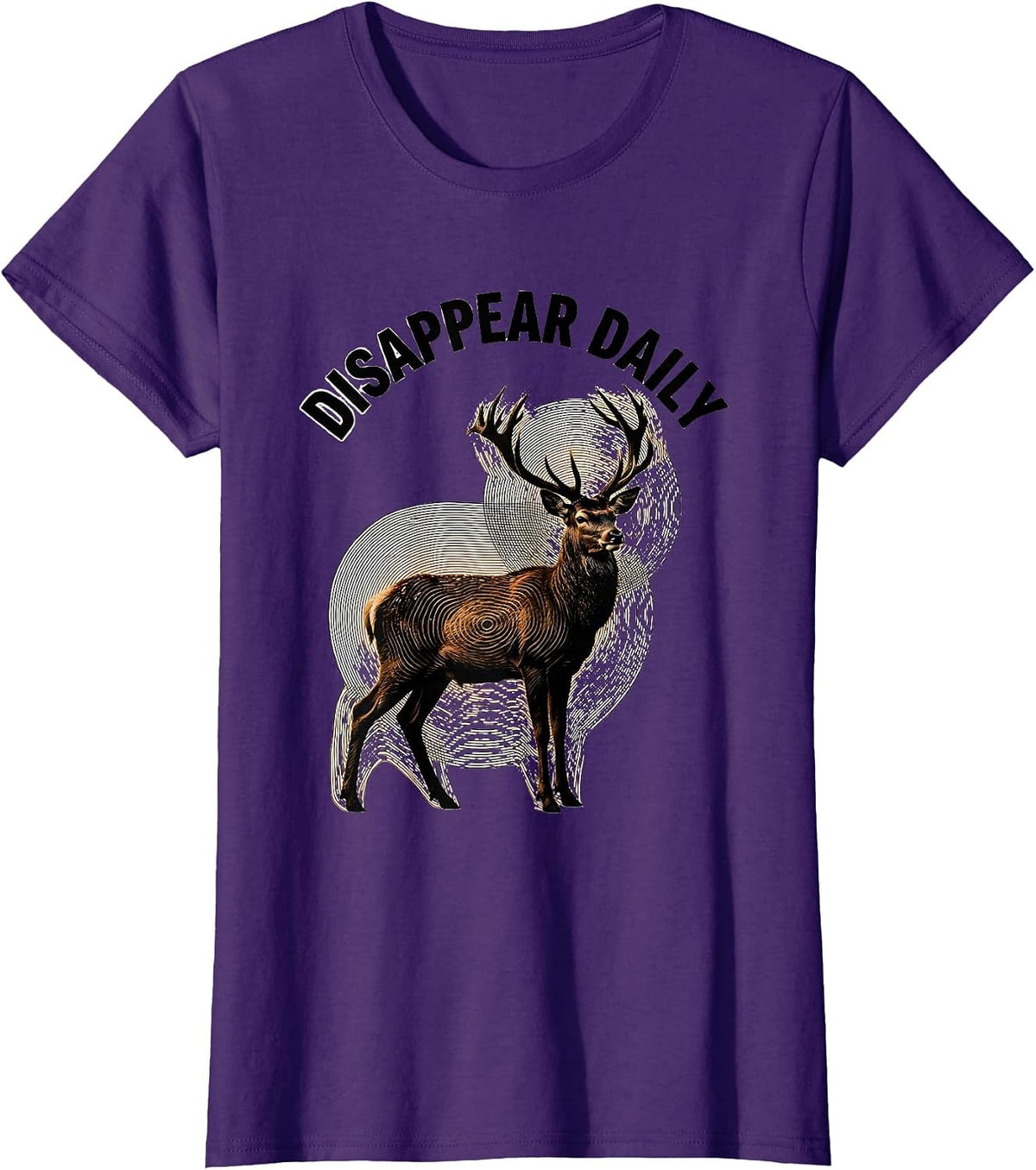 Women's Disappear Daily Bottomland Camo Hunting Design T-Shirt - Purple