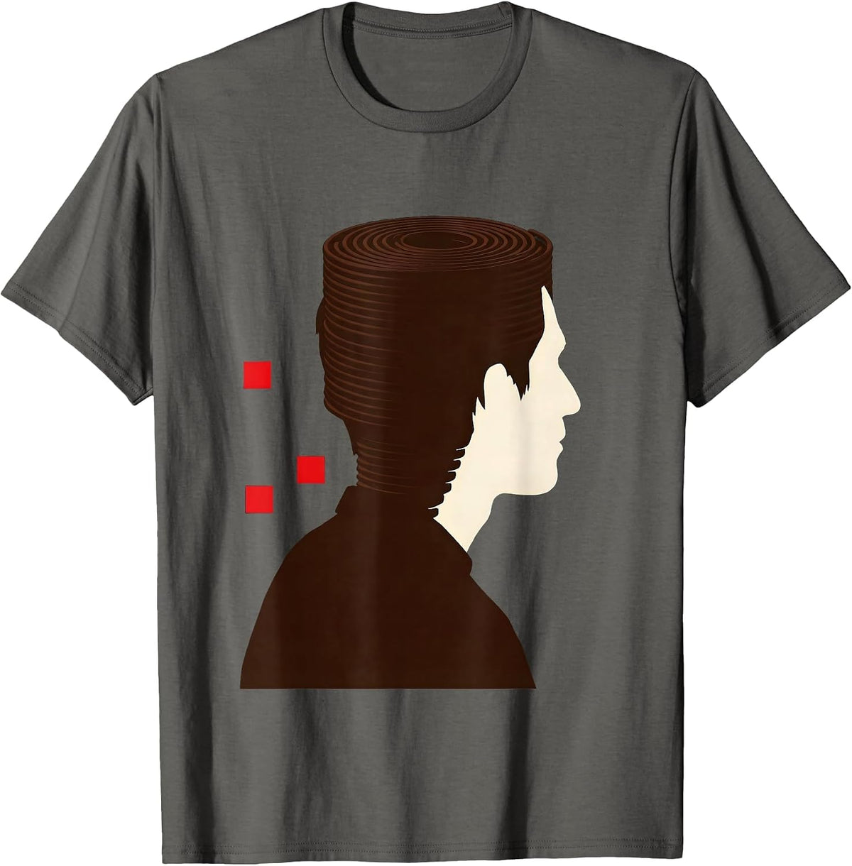 Black Woman Compact Flat Top Coil Pride Unbothered Strength T-Shirt - Asphalt Grey
