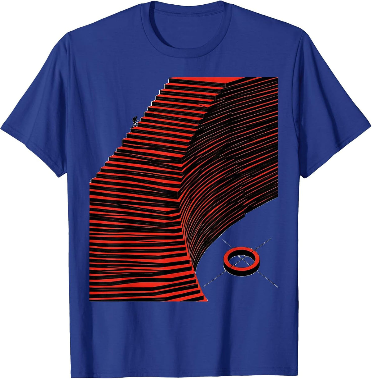 Steep Course Runner Track And Field Humor T-Shirt - Royal Blue