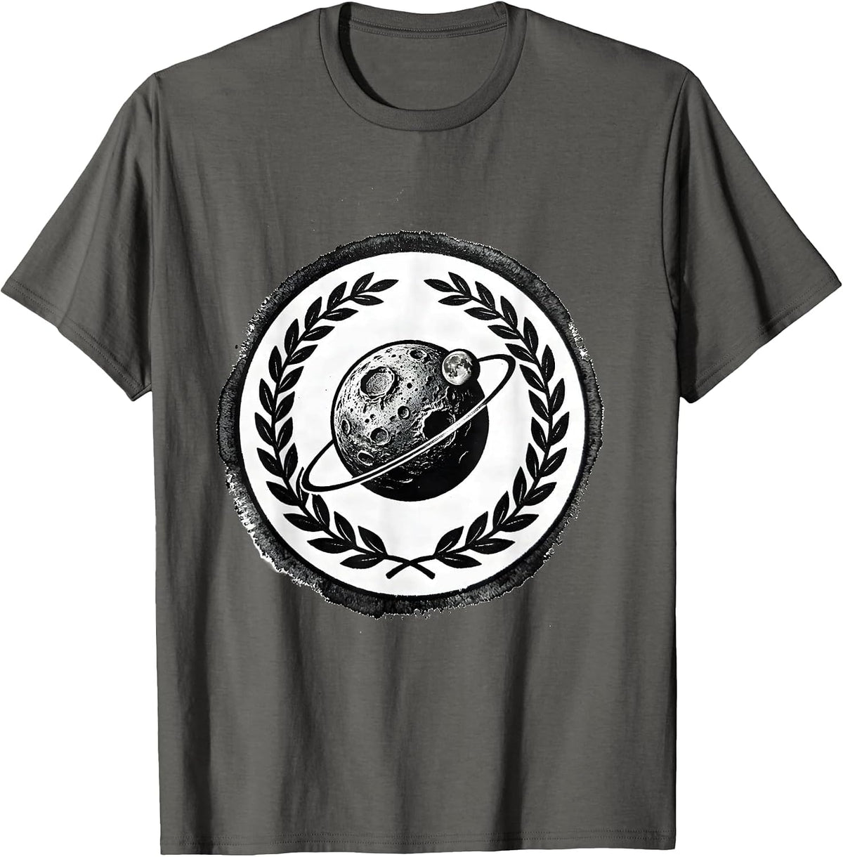 Men's Cratered Dwarf Planet Dwarf-Planet Astronomy Humor T-Shirt - Asphalt Grey