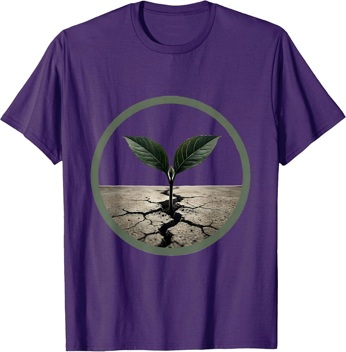 Men's Social Worker Seedling City Sidewalk Graphic T-Shirt - Purple