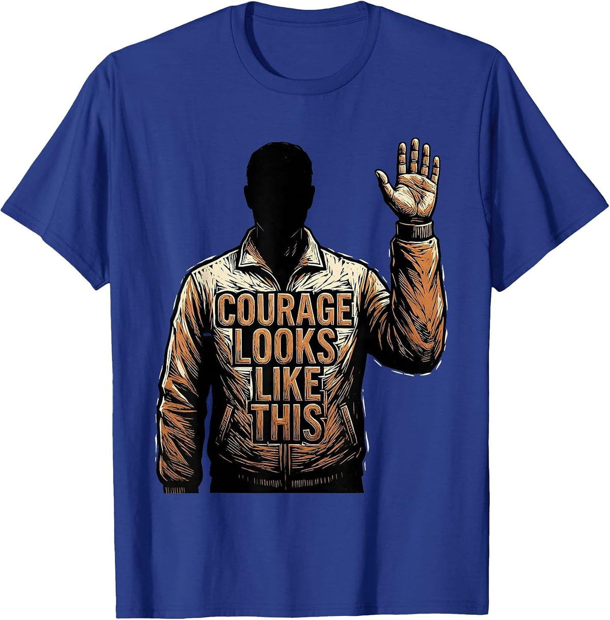 Men's Courage Looks Like This Social Worker Design T-Shirt - Royal Blue