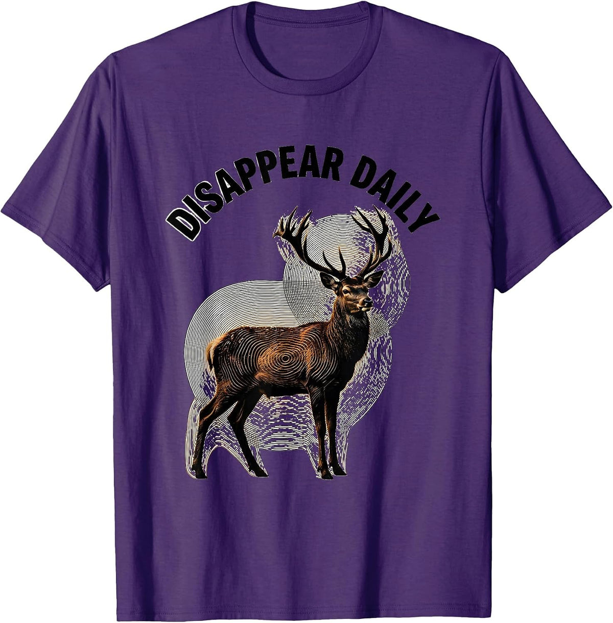Men's Disappear Daily Bottomland Camo Hunting Design T-Shirt - Purple