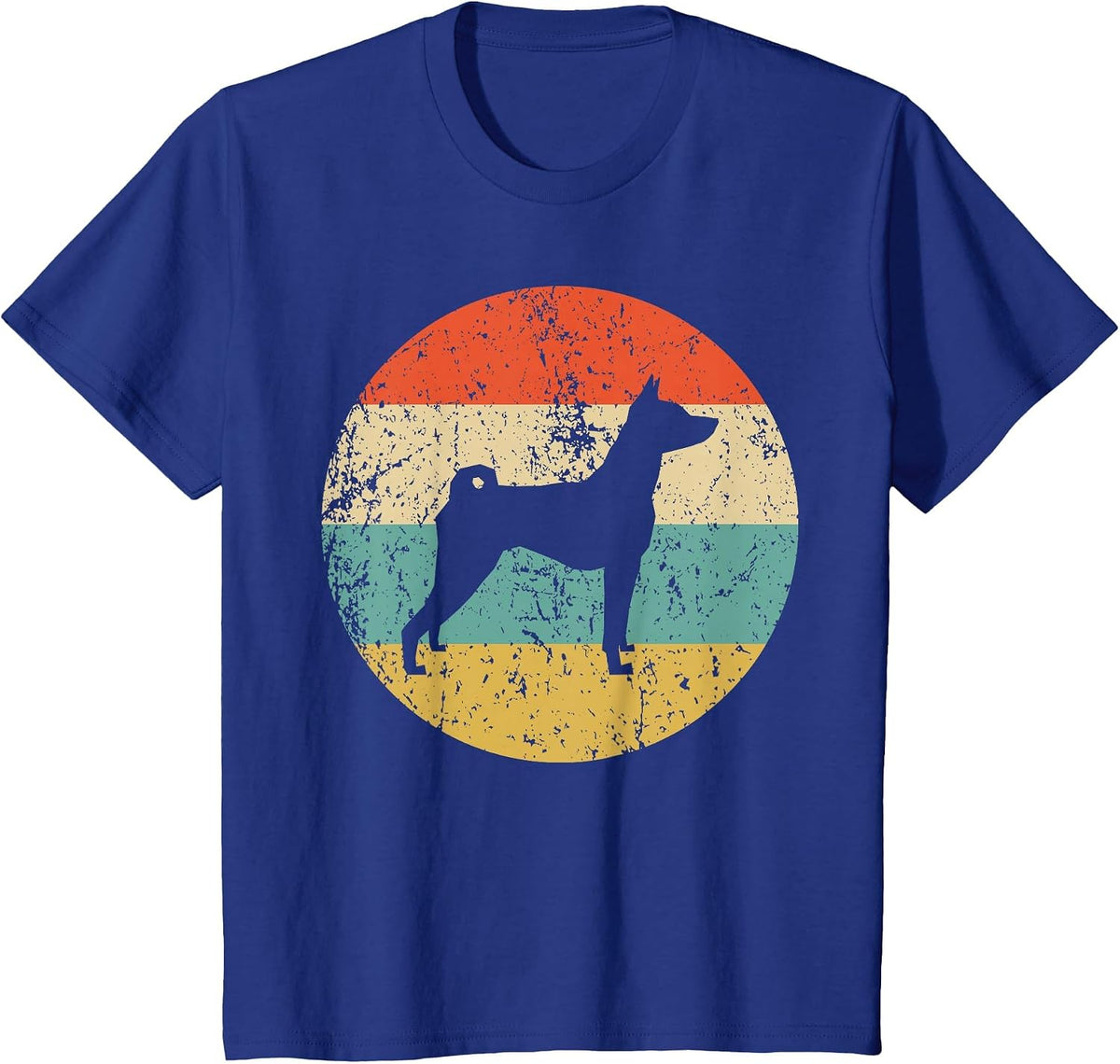 Basenji Shirt - Vintage Retro Basenji Dog T-Shirt T-Shirt - Royal Blue