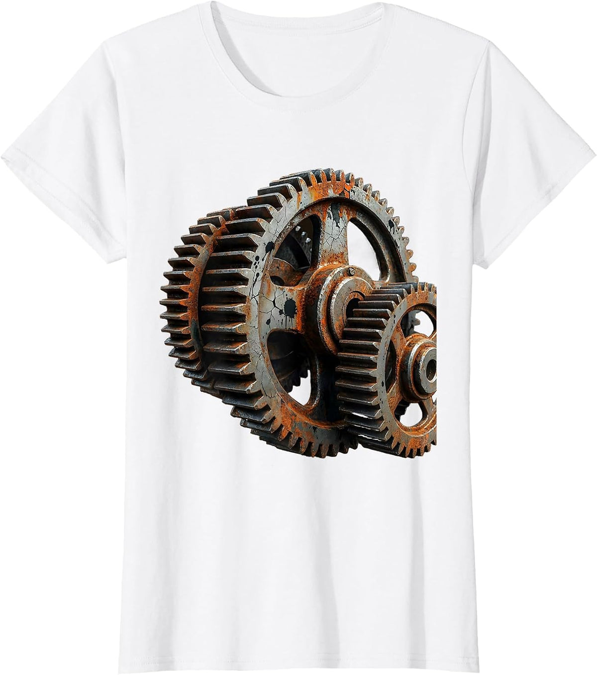 Labor Day Industrial Gears Illustration T-Shirt - White