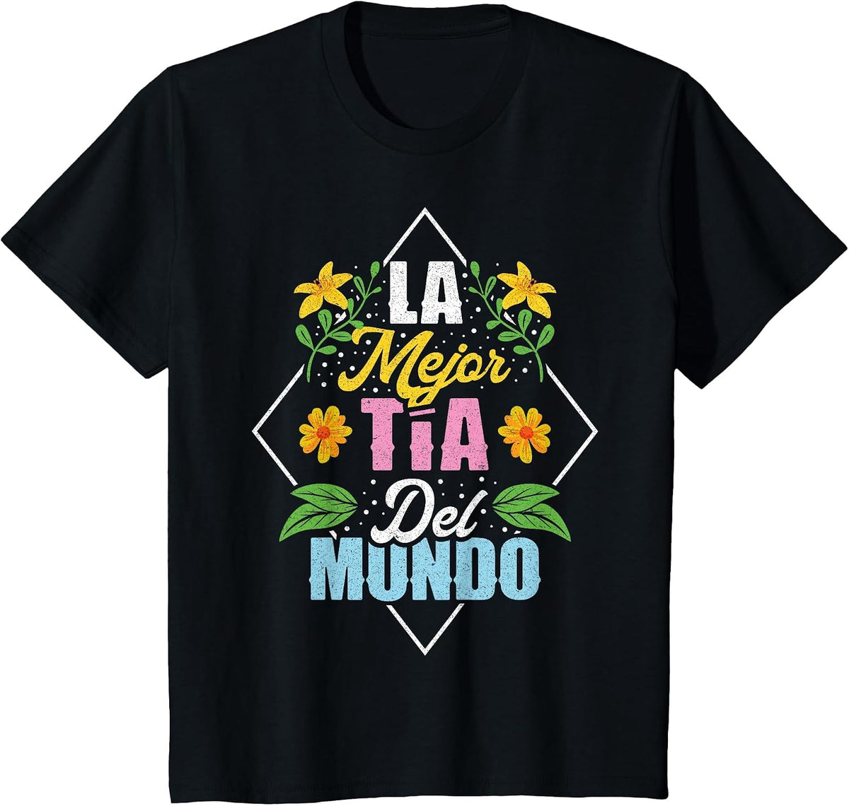 Tía Camiseta Regalos Día de la Madre La Mejor Tia T-Shirt - Black