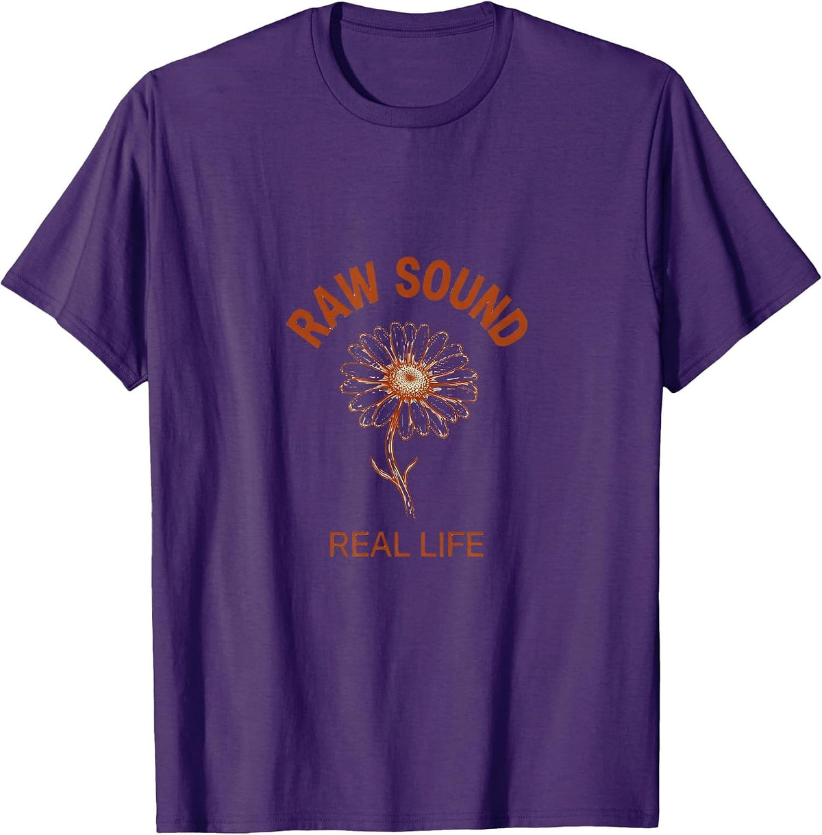 Raw Sound Real Life Grunge Music Design T-Shirt - Purple