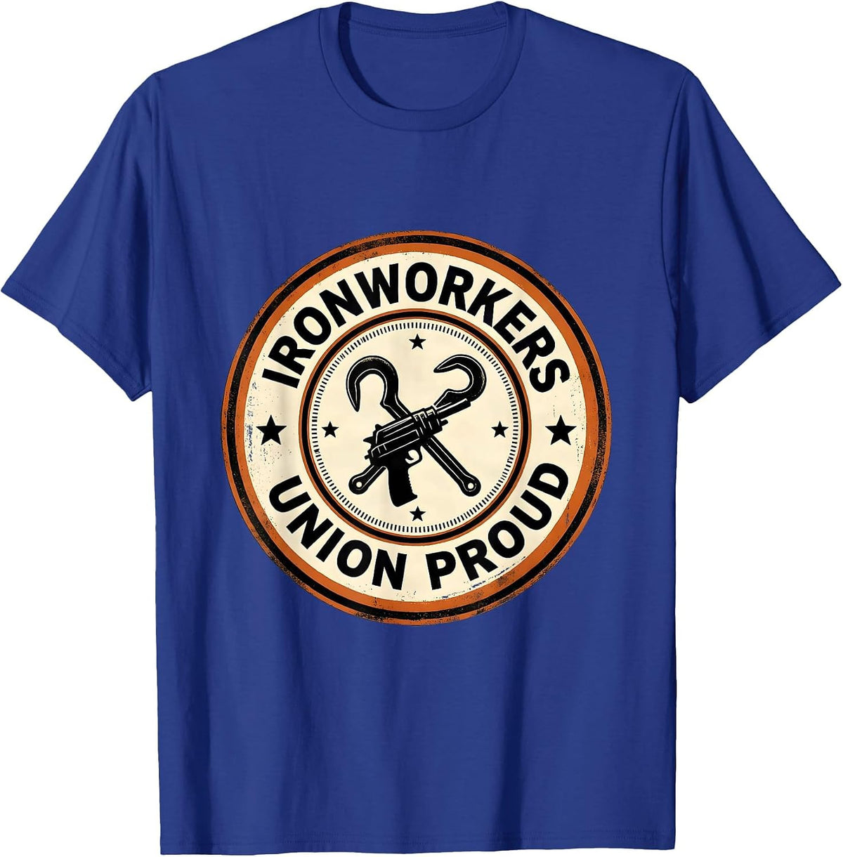 Ironworkers Union Proud Skilled Trades Labor Day T-Shirt - Royal Blue