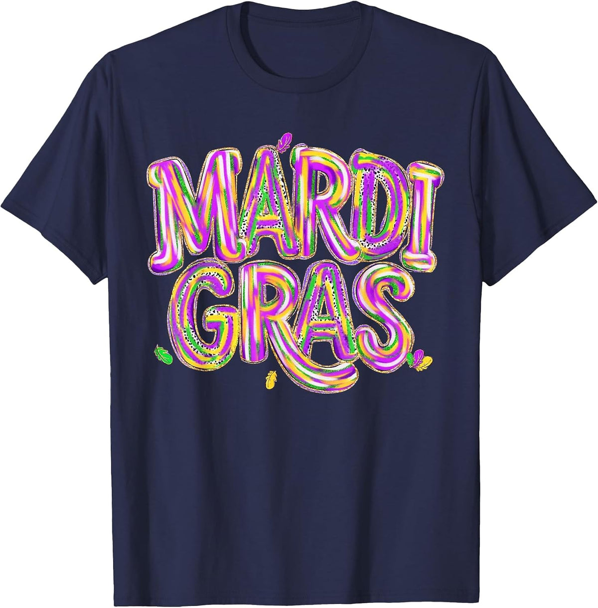 Mardi Gras T-Shirt - Navy Blue