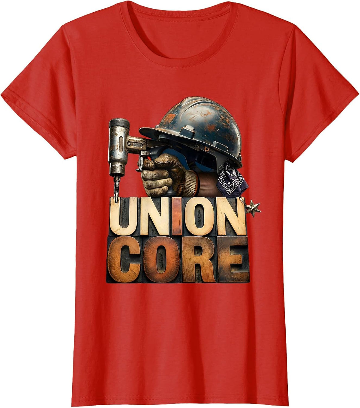UNION CORE Labor Day Union Member Labor Pride T-Shirt - Red