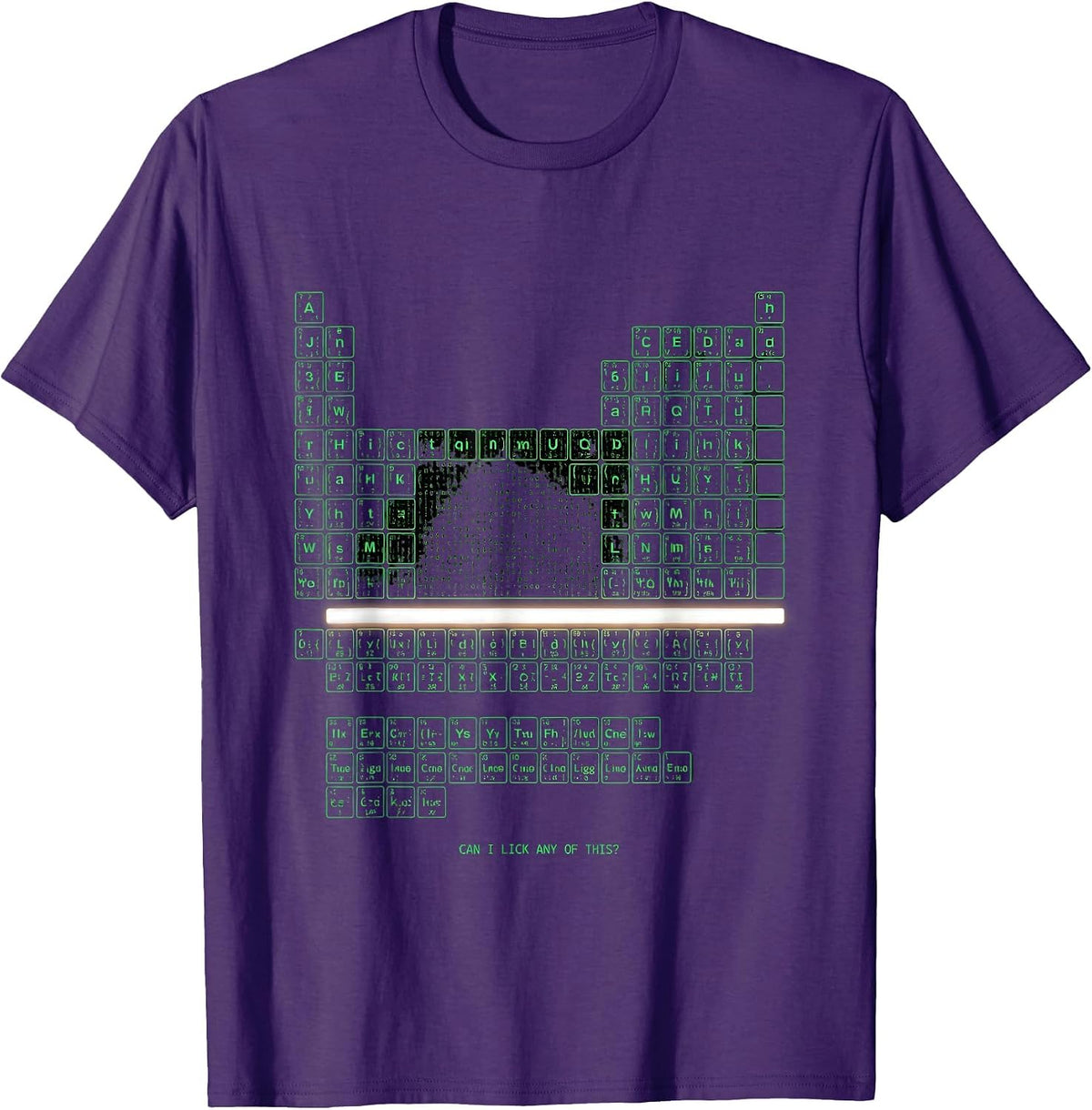 Men's Can I Lick Any Of This Funny Periodic Table Science Teacher T-Shirt - Purple