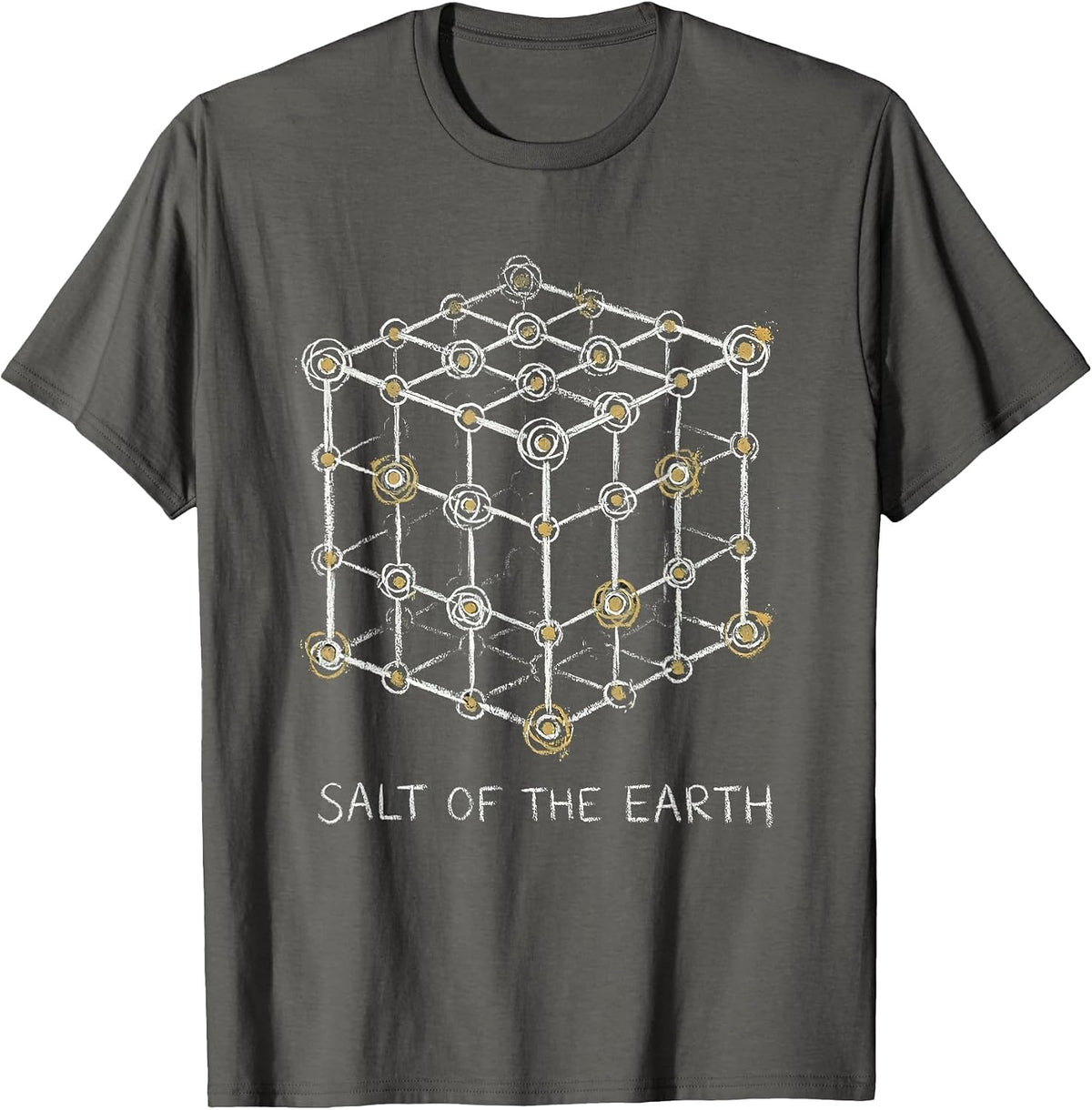 Salt Of The Earth Funny Chemistry Science Pun Humor T-Shirt - Asphalt Grey