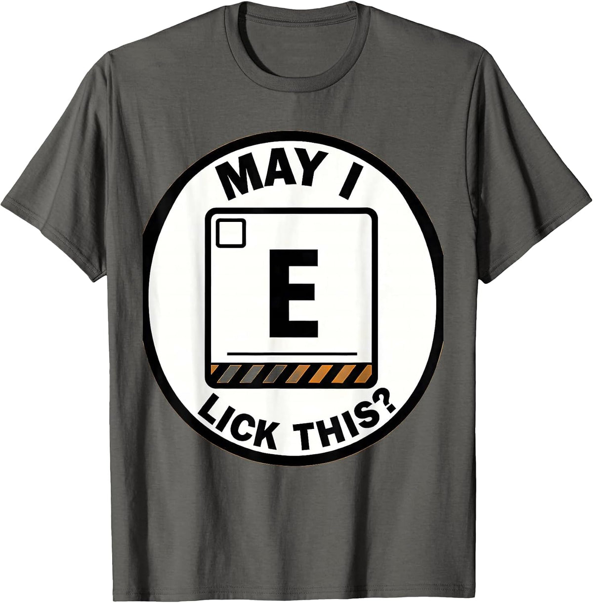 Men's May I Lick This Funny Periodic Table Science Teacher Gift T-Shirt - Asphalt Grey