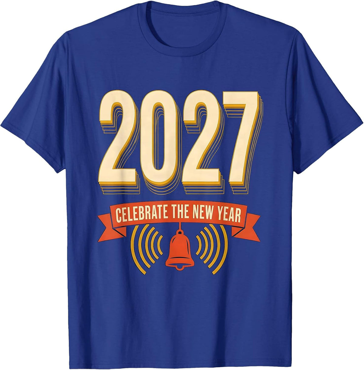 Men's Celebrate The New Year 2027 Festive Party Countdown Family T-Shirt - Royal Blue