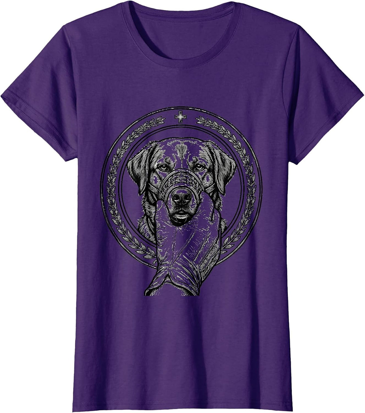 Women's Vet Badge Gift Veterinarian Occupational Humor T-Shirt - Purple