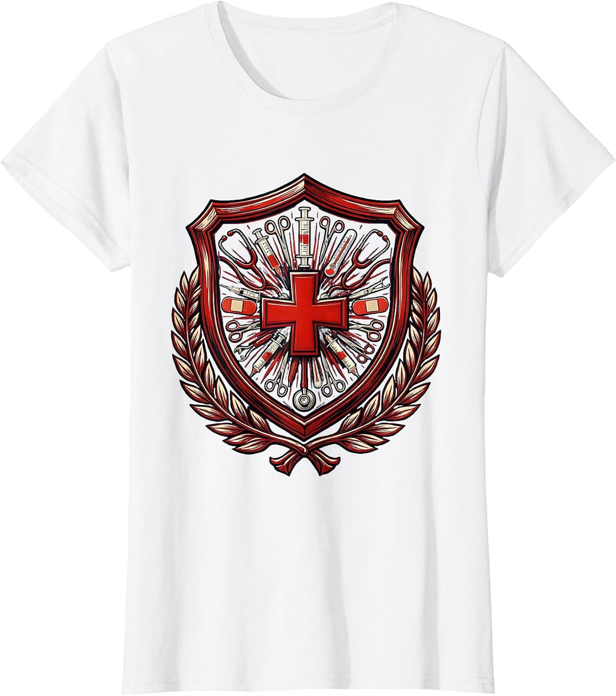 Women's Medical Assistant Emergency Kit Graphic T-Shirt - White