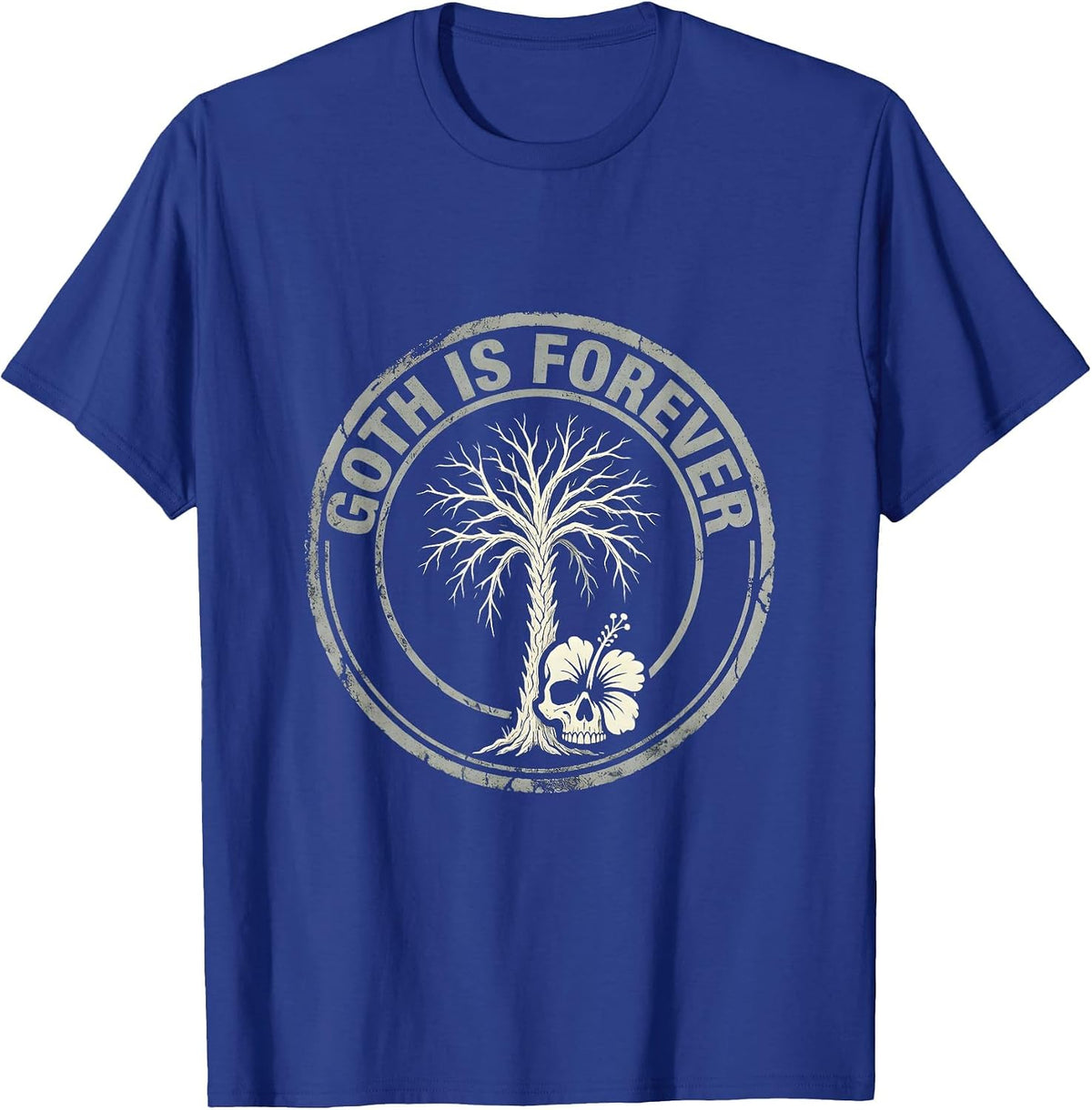Goth Is Forever Dark Aesthetic Design T-Shirt - Royal Blue