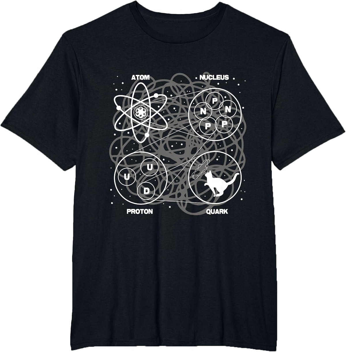 Quantum Mechanics String Theory - Physicist Science Lover T-Shirt - Black